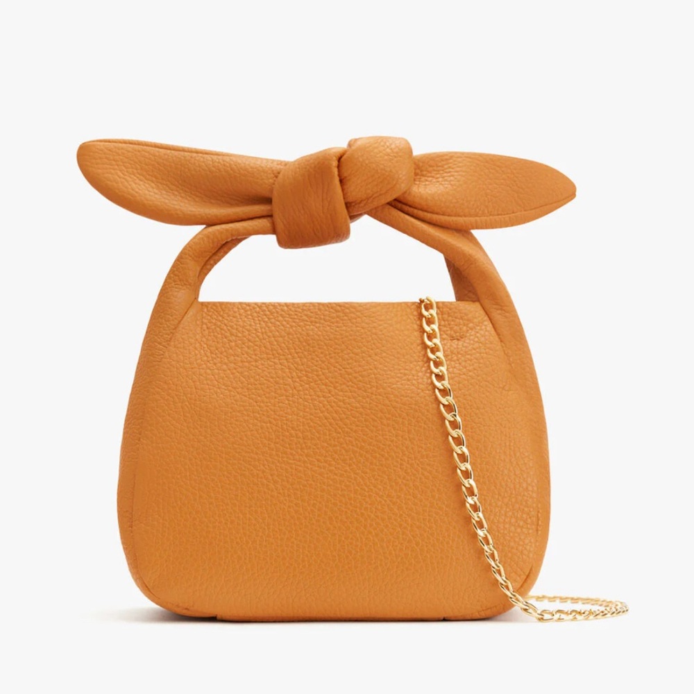 Cuyana Mini Bow Bag in Mango
